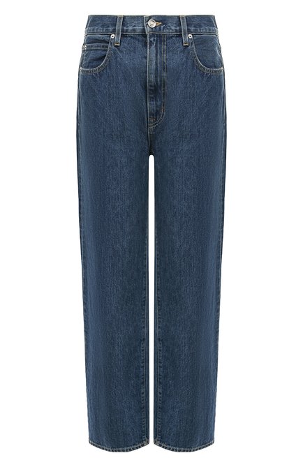 Женские джинсы SLVRLAKE синего цвета, арт. K0KJ707SCLMT/K0K0 CLAREM0NT | Фото 1 (Материал внешний: Хлопок; Длина (брюки, джинсы): Стандартные; Материал сплава: Проставлено; Драгоценные камни: Проставлено)