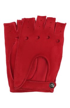 Женские замшевые перчатки GIORGIO ARMANI красного цвета, арт. 794215/1A201 | Фото 1 (Материал: Натуральная кожа)