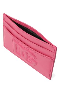Женский кожаный футляр для кредитных карт DOLCE & GABBANA розового цвета, арт. BI0330/AG081 | Фото 3 (Материал: Натуральная кожа; Материал сплава: Проставлено; Нос: Не проставлено)