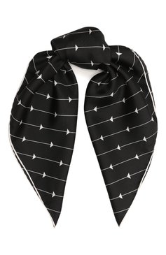 Женский шелковый платок PRADA черного цвета, арт. 1FF004-2DTR-F0967 | Фото 1 (Материал: Текстиль, Шелк)