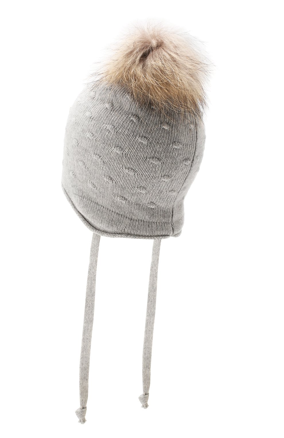 Детского шапка-ушанка bergamo CANOE светло-серого цвета, арт. 5914072.52 | Фото 2 (Материал: Текстиль, Шерсть; Статус проверки: Проверено, Проверена категория)