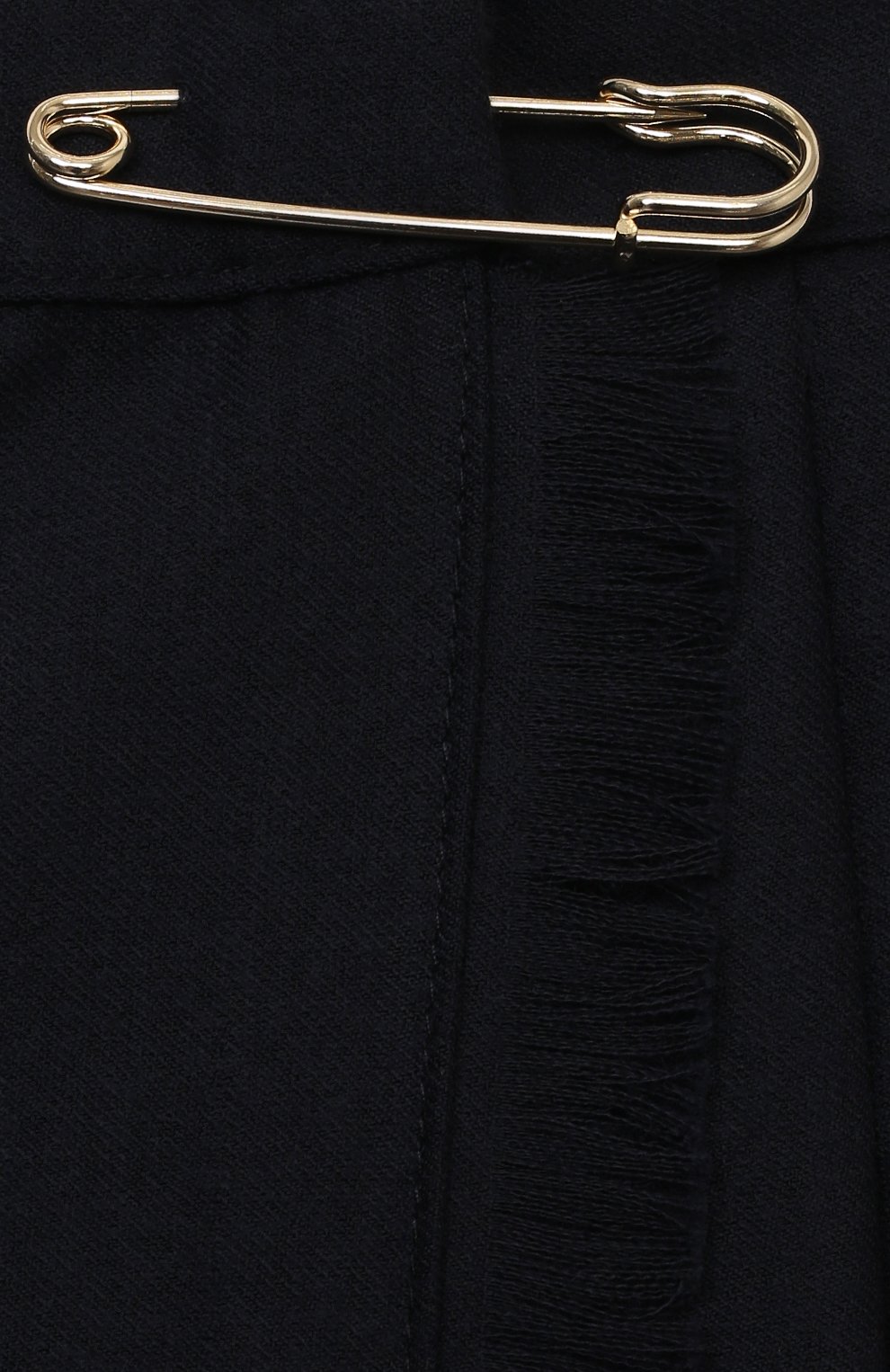 Детская шерстяная юбка DAL LAGO темно-синего цвета, арт. R299/2179/4-6 | Фото 3 (Материал внешний: Шерсть; Случай: Повседневный; Девочки-школьная форма: Юбки; Стили: Классический; Ростовка одежда: 4 года | 104 см, 5 лет | 110 см, 6 лет | 116 см)