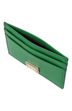 Женский кожаный футляр для кредитных карт DOLCE & GABBANA зеленого цвета, арт. BI0330/A1001 | Фото 3 (Материал: Натуральная кожа; Материал сплава: Проставлено; Нос: Не проставлено)