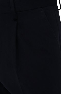 Мужские хлопковые брюки ERMENEGILDO ZEGNA темно-синего цвета, арт. UVI14/TP24 | Фото 5 (Длина (брюки, джинсы): Стан дартные; Материал сплава: Проставлено; Материал внешний: Хлопок; Стили: Классический; Случай: Формальный; Драгоценные камни: Проставлено)