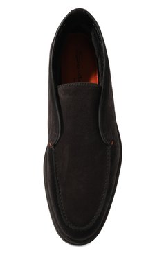 Мужские замшевые ботинки SANTONI темно-серого цвета, арт. MGDG17823SM0ASH6 | Фото 6 (Материал внешний: Замша; Мужское Кросс-КТ: Ботинки-обувь; Материал внутренний: Натуральная кожа; Материал сплава: Проставлено; Материал утеплителя: Без утеплителя; Подошва: Плоская; Драгоценные камни: Проставлено)