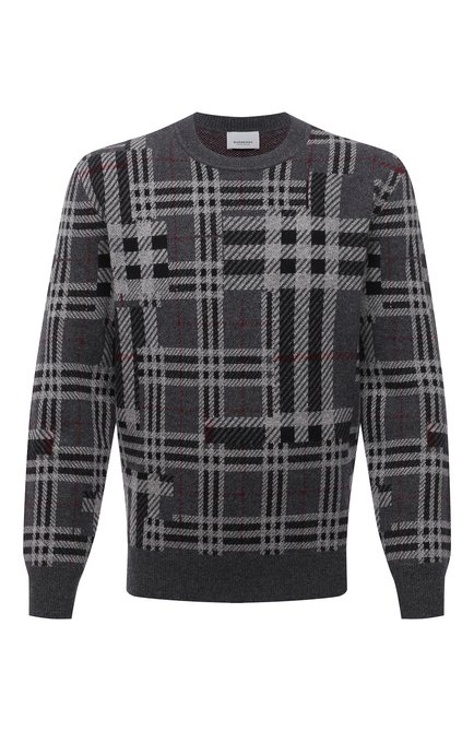 Мужской кашемировый свитер BURBERRY темно-серого цвета по цене 95950 руб., арт. 8045016 | Фото 1