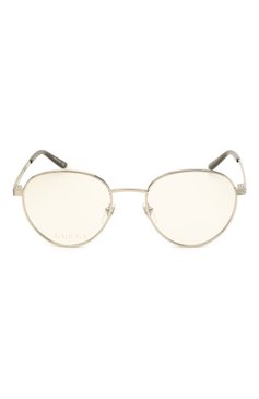 Женские оправа GUCCI серебряного цвета, арт. GG0942 001 | Фото 3 (Региональные ограничения белый список (Axapta Mercury): RU; Тип очков: Оправа; Кросс-КТ: Оправы-унисекс; Очки форма: Круглые; Оптика Гендер: оптика-унисекс)