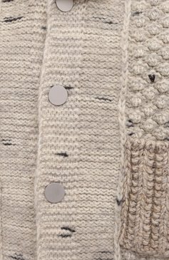 Мужской шерстяной кардиган BOTTEGA VENETA светло-бежевого цвета, арт. 651661/V0IL0 | Фото 5 (Мужское Кросс-КТ: Кардиган-одежда; Материал внешний: Шерсть; Рукава: Длинные; Длина (для топов): Стандартные; Региональные ограничения белый список (Axapta Mercury): RU; Стили: Минимализм)