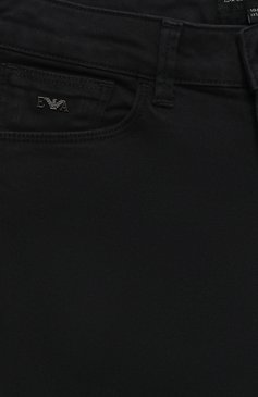 Детские джинсы EMPORIO ARMANI темно-синего цвета, арт. 8N4J06/4N7AZ | Фото 3 (Детали: Однотонный; Материал сплава: Проставлено; Нос: Не проставлено; Материал внешний: Хлопок)