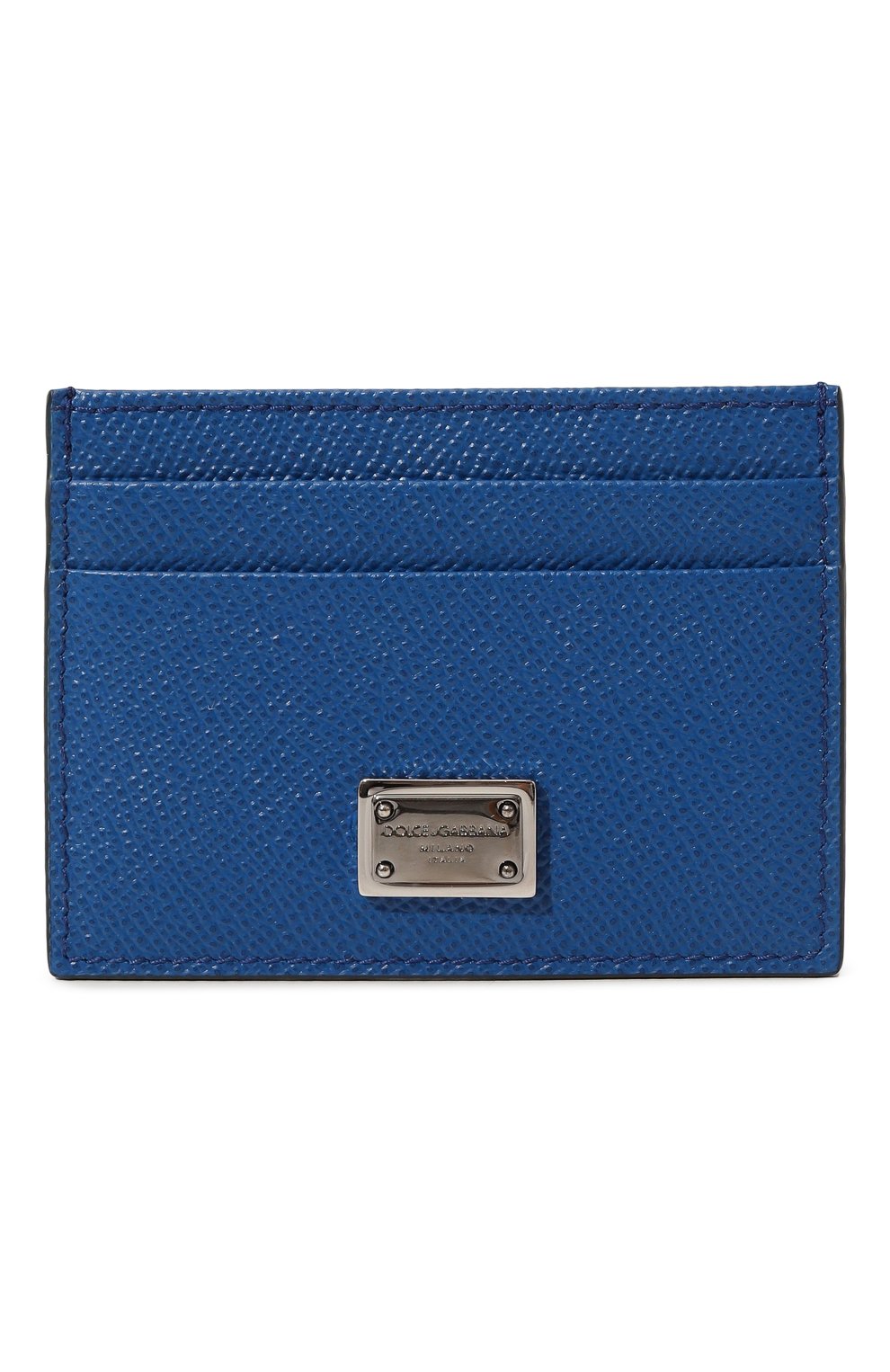 Мужской кожаный футляр для кредитных карт DOLCE & GABBANA синего цвета, арт. BP0330/AG219 | Фото 1 (Материал: Натуральная кожа; Материал сплава: Проставлено; Нос: Не проставлено)