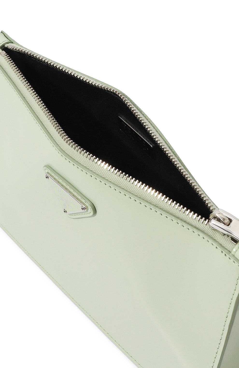 Женская сумка PRADA светло-зеленого цвета, арт. 1BC155-ZO6-F0934-OOM | Фото 5 (Сумки-технические: Сумки top-handle; Материал: Натуральная кожа; Материал сплава: Проставлено; Нос: Не проставлено; Размер: mini; Драгоценные камни: Проставлено)