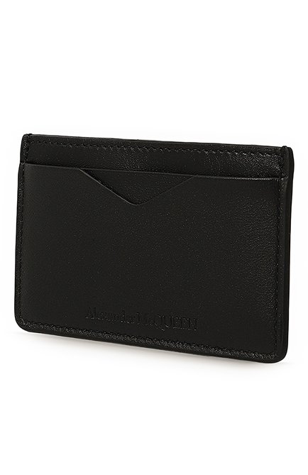Мужской кожаный футляр для кредитных карт ALEXANDER MCQUEEN черного цвета, арт. 550832/AS0A0 | Фото 2 (Материал: Натуральная кожа)