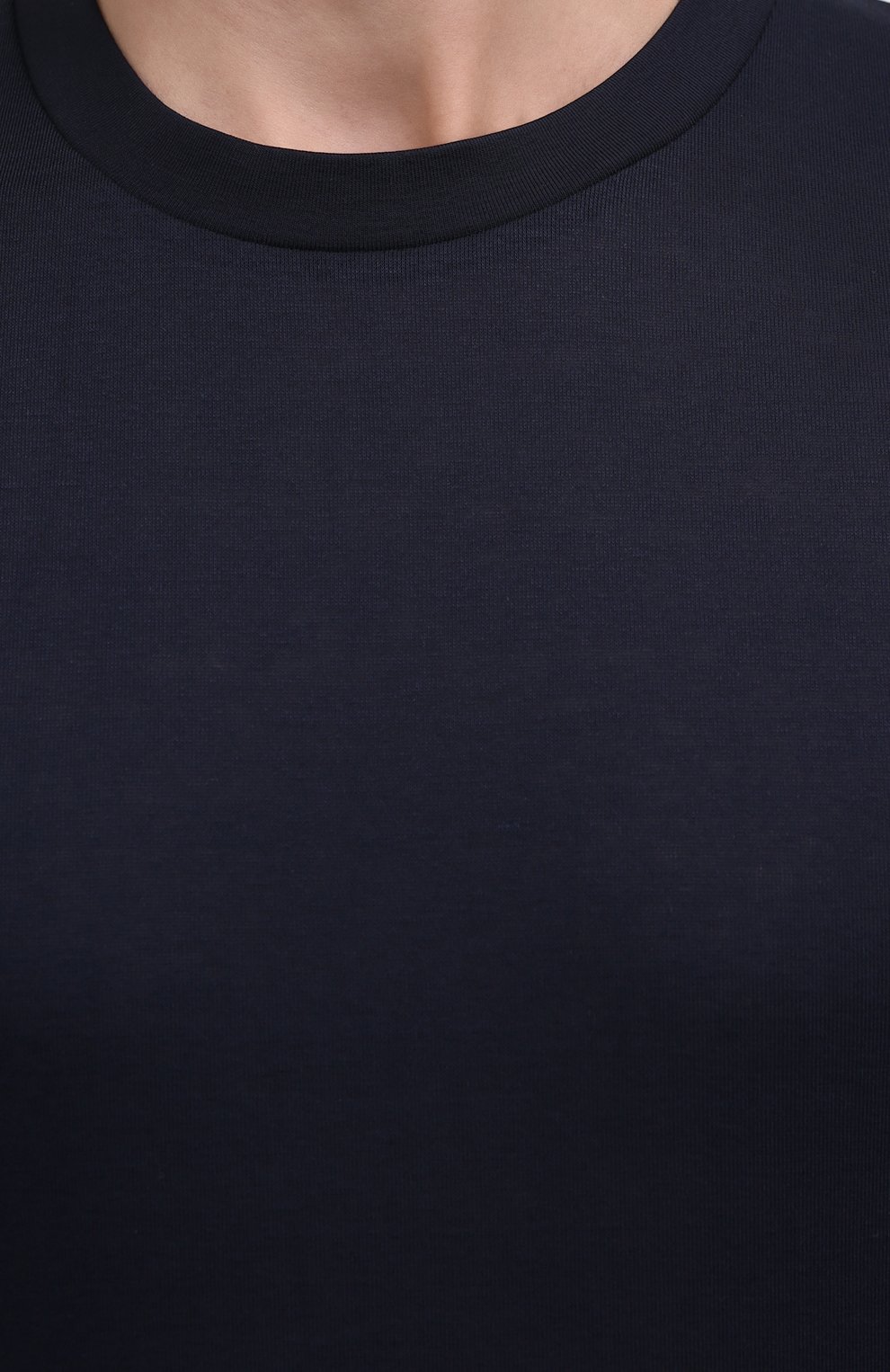 Мужская хлопковая футболка ZIMMERLI темно-синего цвета, арт. 222-1473 | Фото 5 (Кросс-КТ: домашняя одежда; Рукава: Короткие; Длина (для топов): Стандартные; Материал сплава: Проставлено; Материал внешний: Хлопок; Мужское Кросс-КТ: Футболка-белье; Драгоценные камни: Проставлено)