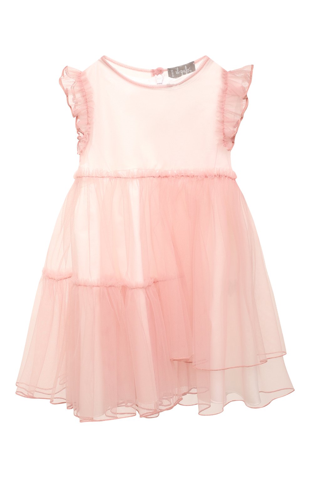 Женский хлопковое платье IL GUFO розового цвета, арт. P22VM674H0018/3M-9M | Фото 1 (Материал внешний: Хлопок)