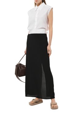 Женская хлопковая рубашка NINA RICCI белого цвета, арт. 23PCT0003C00539 | Фото 2 (Принт: Без принта; Региональные ограничения белый список (Axapta Mercury): Не проставлено; Женское Кросс-КТ: Рубашка-одежда; Материал сплава: Проставлено; Нос: Не проставлено; Материал внешний: Хлопок; Драгоценные камни: Проставлено; Стили: Кэжуэл)