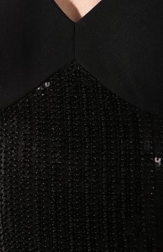 Женское платье с пайетками RASARIO черного цвета, арт. 0069S20_1 | Фото 5 (Случай: Вечерний; Материал внешний: Синтетический материал; Длина Ж (юбки, платья, шорты): Миди; Материал подклада: Синтетический материал; Рукава: Без рукавов; Женское Кросс-КТ: Платье-одежда)