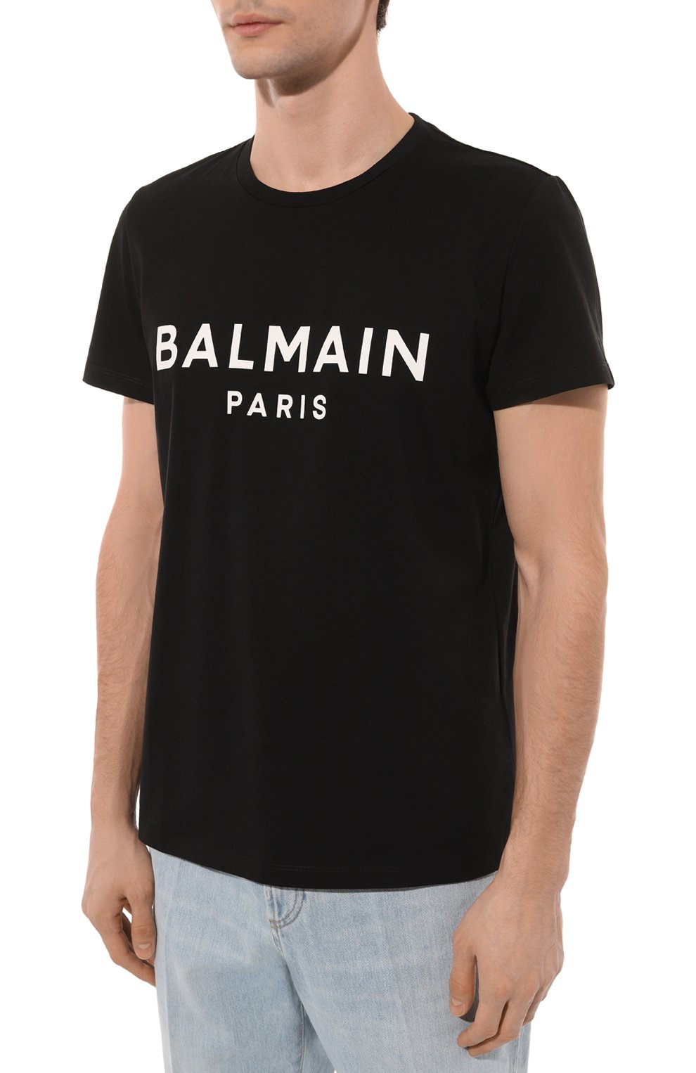 Хлопковая футболка Balmain  YH0EF000BB65/EAB Фото 3