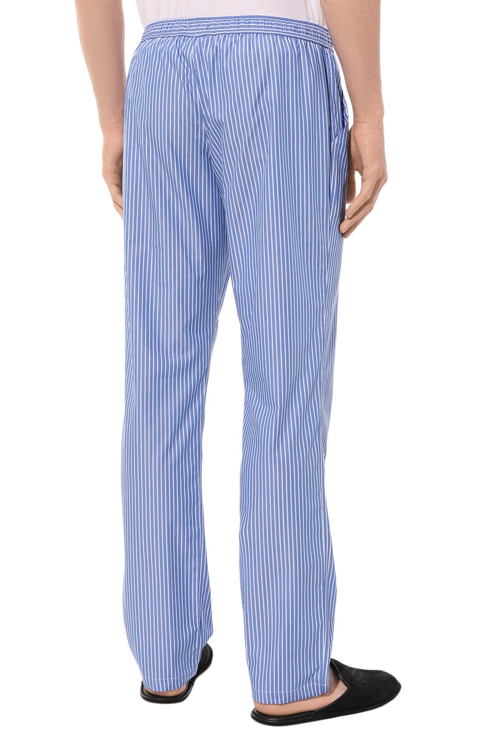 Мужские хлопковые домашние брюки VAN LAACK синего цвета, арт. CASPER/151308 | Фото 4 (Длина (брюки, джинсы): Стандартные; Кросс-КТ: домашняя одежда; Материал сплава: Проставлено; Материал внешний: Хлопок; Драгоценные камни: Проставлено)