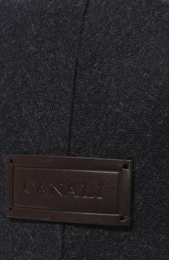 Мужская шерстяная кепи CANALI темно-синего цвета, арт. H061/YA00030 | Фото 4 (Материал: Текстиль, Шерсть; Материал сплава: Проставлено; Нос: Не проставлено)