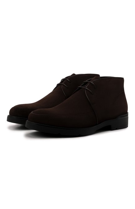 Мужские замшевые ботинки ERMENEGILDO ZEGNA темно-коричневого цвета по цене 72150 руб., арт. A5090X-LHKUD | Фото 1
