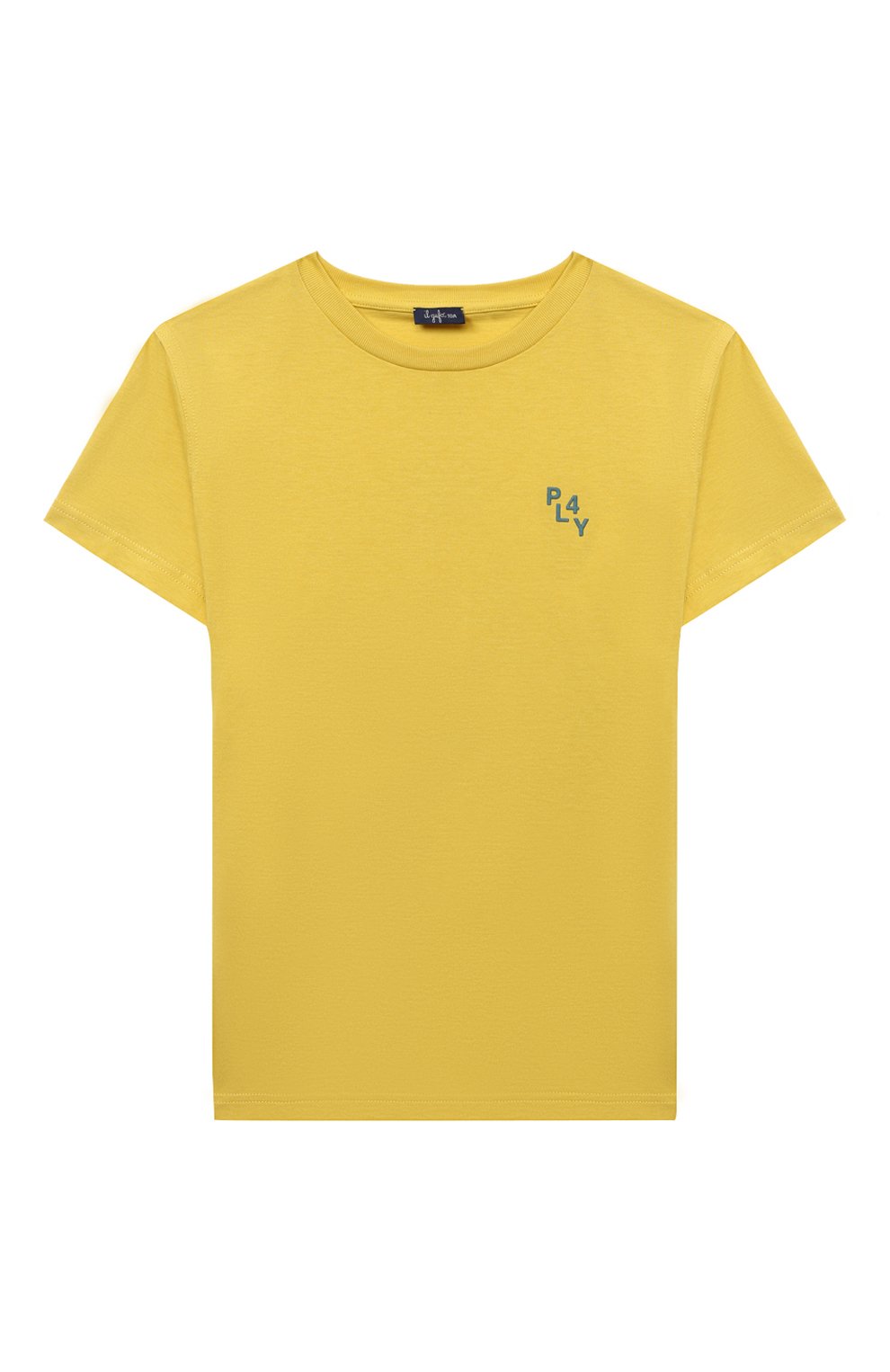 Детская хлопковая футболка IL GUFO желтого цвета, арт. P22TS327M0014/5A-8A | Фото 1 (Рукава: Короткие; Материал сплава: Проставлено; Материал внешний: Хлопок; Мальчики Кросс-КТ: Футболка-одежда; Драгоценные камни: Проставлено)