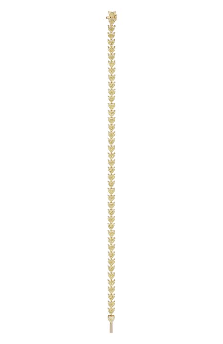 Женский браслет MERCURY бесцветного цвета, арт. MB20543/YG/1HR0.25 | Фото 2 (Материал сплава: Желтое золото; Драгоценные камни: Без драгоценных камней)