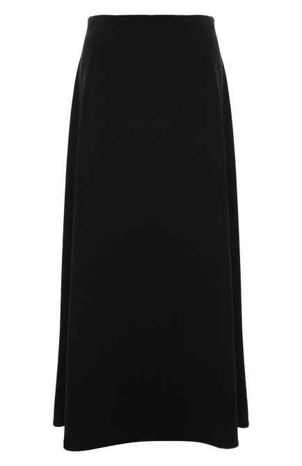 Женская юбка THEORY черного цвета, арт. L1009304 | Фото 1 (Материал внешний: Синтетический материал; Стили: Минимализм; Длина Ж (юбки, платья, шорты): Миди; Женское Кросс-КТ: Юбка-одежда)