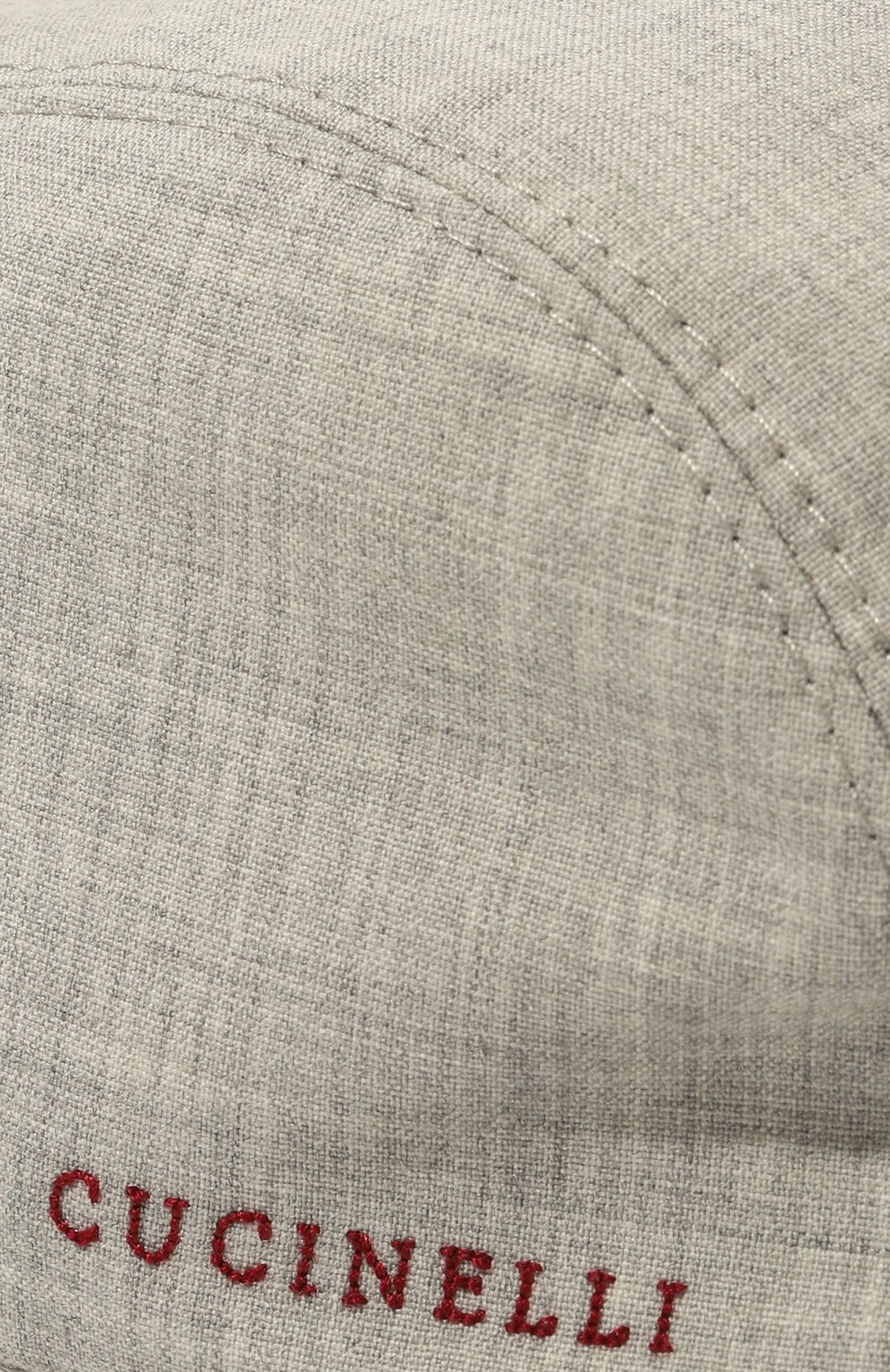 Мужская шерстяное кепи BRUNELLO CUCINELLI светло-серого цвета, арт. MW4649973 | Фото 4 (Материал: Текстиль, Шерсть)