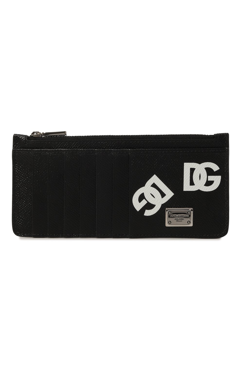 Мужской кожаный футляр для кредитных карт DOLCE & GABBANA черного цвета, арт. BP2172/AG256 | Фото 1 (Материал: Натуральная кожа; Материал сплава: Проставлено; Нос: Не проставлено)
