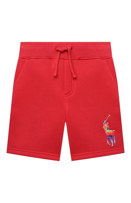 Детские хлопковые шорты POLO RALPH LAUREN красного цвета по цене 6995 руб., арт. 322858716 | Фото 1