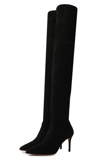 Женские текстильные ботфорты julia CASADEI черного цвета по цене 132000 руб., арт. 1T012Z0801ARCEU9000 | Фото 1