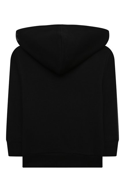 Детский хлопковое худи GUCCI черного цвета, арт. 575508/XJDK6 | Фото 2 (Материал внешний: Хлопок; Рукава: Длинные; Мальчики Кросс-КТ: Толстовка-одежда, Худи-одежда; Ростовка одежда: 10 - 11 лет | 140 - 146см, 12 лет | 152 см, 4 года | 104 см, 5 лет | 110 см, 6 лет | 116 см, 8 лет | 128 см)