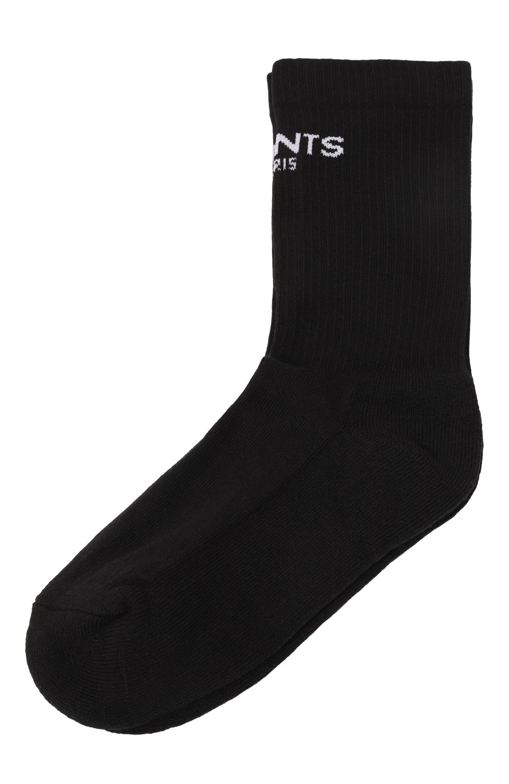 Мужские хлопковые носки VTMNTS черного цвета, арт. VL18S0200B | Фото 1 (Кросс-КТ: бельё; Материал сплава: Проставлено; Нос: Не проставле но; Материал внешний: Хлопок)