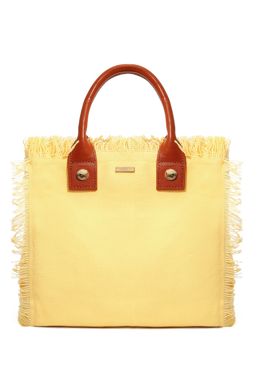 Женский сумка-шопер MELISSA ODABASH желтого цвета, арт. P0RT0 CERV0 | Фото 1 (С умки-технические: Сумки-шопперы; Размер: medium; Материал сплава: Проставлено; Материал: Текстиль; Драгоценные камни: Проставлено)