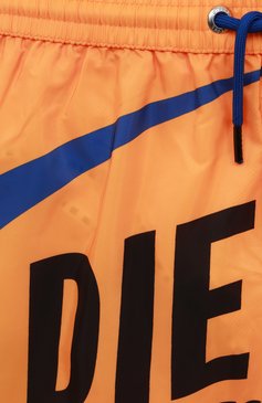 Детские плавки-шорты DIESEL оранжевого цвета, арт. J00699-0IBAZ | Фото 3 (Кросс-КТ: Пляж; Материал внешний: Синтетический материал; Ростовка одежда: 10 - 11 лет | 140 - 146см, 12 лет | 152 см, 13 - 15 лет | 158 см, 16 лет | 164 см, 4 года | 104 см, 6 лет | 116 см, 8 лет | 128 см)