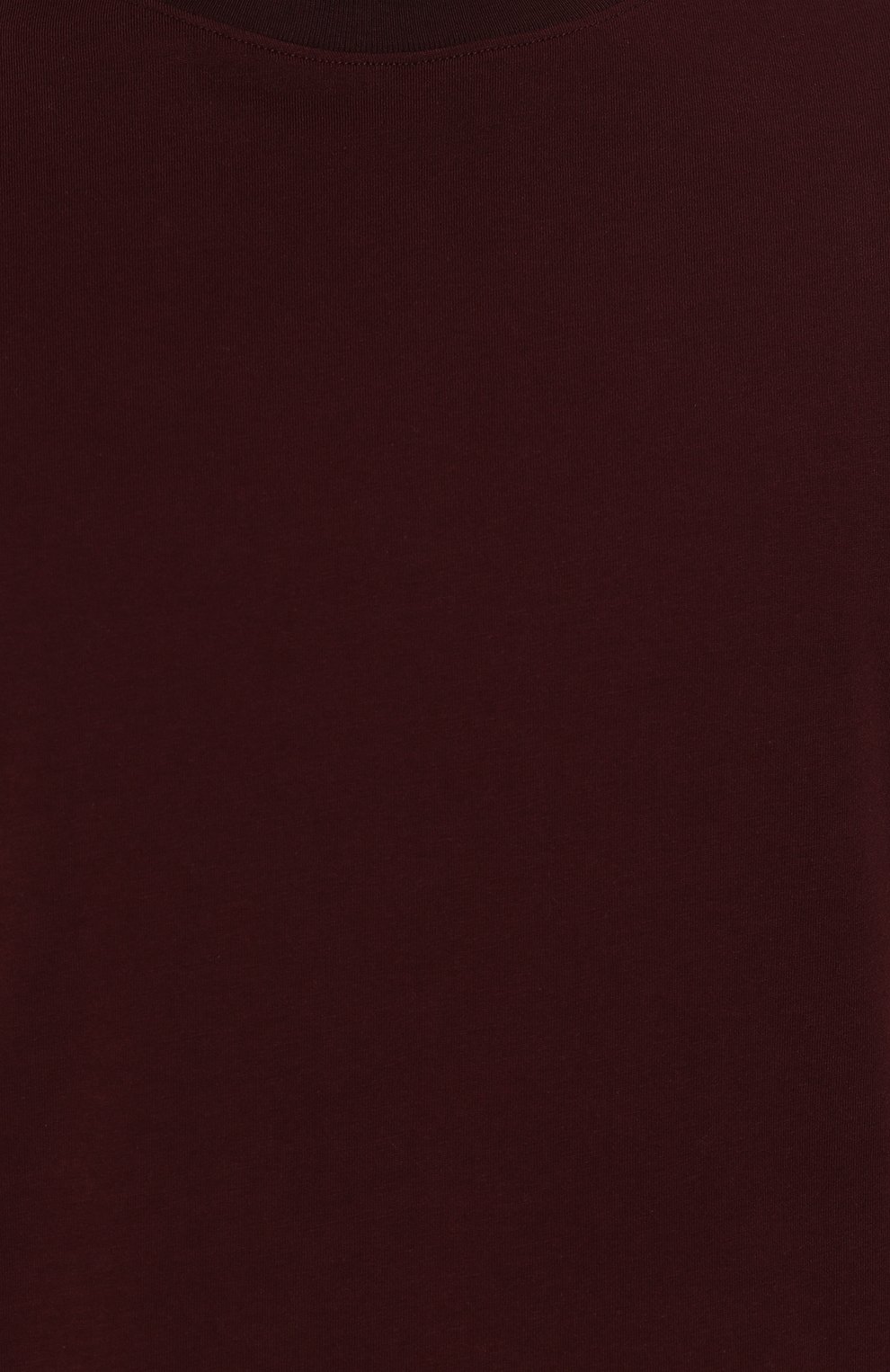 Мужская хлопковая футболка VALENTINO бордового цвета, арт. QV3MG08Y3LE | Фото 5 (Принт: Без принта; Рукава: Короткие; Длина (для топов): Стандартные; Материал сплава: Проставлено, Проверено; Материал внешний: Хлопок; Статус проверки: Проверено, Проверена категория; Драгоценные камни: Проставлено; Вырез: Круглый; Стили: Кэжуэл)