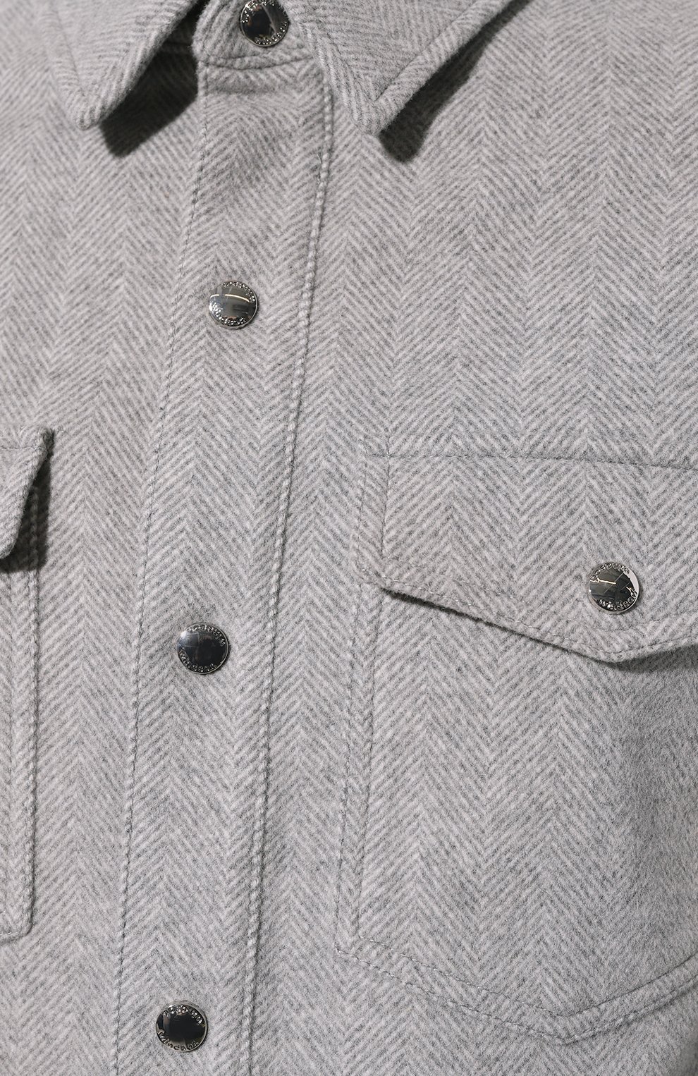 Мужская шерстяная куртка-рубашка WINDSOR серого цвета, арт. 13 UMIT0 10016107 | Фото 5 (Кросс-КТ: Куртка; Мужское Кросс-КТ: шерсть и кашемир; Материал внешний: Шерсть; Рукава: Длинные; Материал сплава: Проставлено; Драгоценные камни: Проставлено; Длина (верхняя одежда): Короткие; Стили: Кэжуэл)