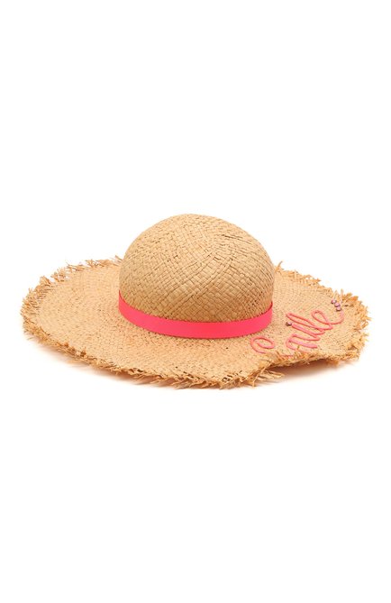 Детская соломенная шляпа IL TRENINO разноцветного цвета, арт. 21 5205 | Фото 1 (Материал: Растительное волокно; Региональные ограничения белый список (Axapta Mercury): RU)
