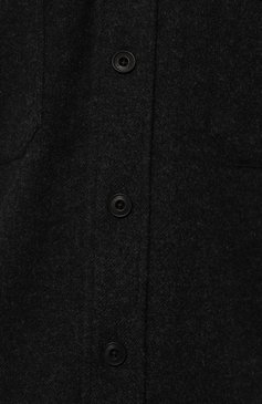Мужская рубашка из шерсти и кашемира DESTIN серого цвета, арт. D0W3WESTERS0LID | Фото 5 (Манжеты: На пуговицах; Воротник: Кент; Материал внешний: Шерсть; Рукава: Длинные; Случай: Повседневный; Длина (для топов): Стандартные; Материал сплава: Проставлено; Принт: Однотонные; Драгоценные камни: Проставлено; Стили: Кэжуэл)