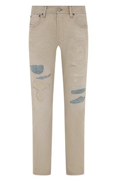 Мужские джинсы RRL бежевого цвета, арт. 782840631 | Фото 1 (Силуэт М (брюки): Прямые; Кросс-КТ: Деним; Длина (брюки, джинсы): Стандартные; Материал внешний: Хлопок)