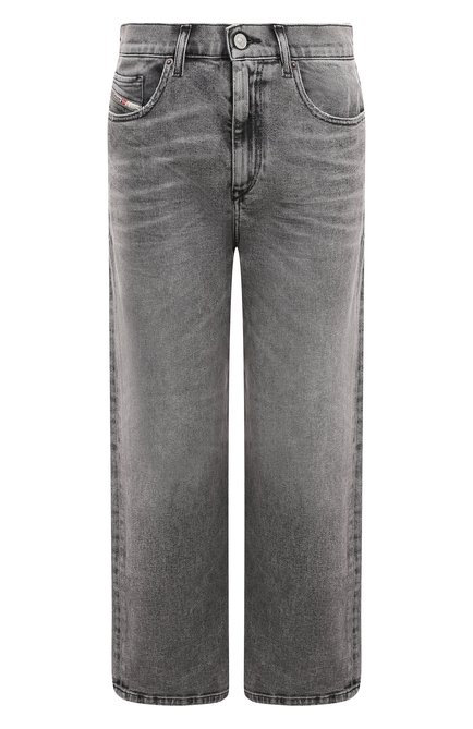 Женские джинсы DIESEL серого цвета, арт. A03618/09H47 | Фото 1 (Материал сплава: Проставлено; Драгоценные камни: Проставлено; Длина (брюки, джинсы): Укороченные; Материал внешний: Хлопок)