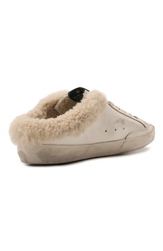 Мужские кожаные кеды superstar GOLDEN GOOSE DELUXE BRAND кремвого цвета, арт. GMF00110.F002821 | Фото 5 (Материал утеплителя: Натуральный мех; Материал внутренний: Натуральная кожа; Стили: Классический; Подошва: Плоская; Длина стельки: 25,2, 25,8, 26,5, 27,2, 27,8, 28,5, 29,2, 29,9)