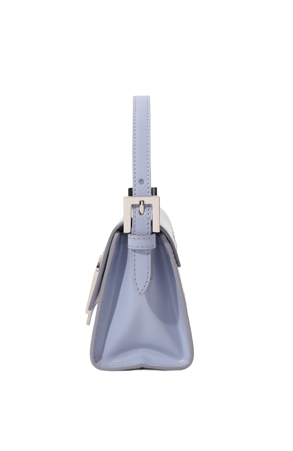 Женская сумка fran BY FAR голубого цвета, арт. 23PFFRN0BLBWSMA | Фото 4 (Сумки-технические: Сумки top-handle; Материал: Натуральная кожа; Материал сплава: Проставлено; Размер: mini; Драгоценные камни: Проставлено)