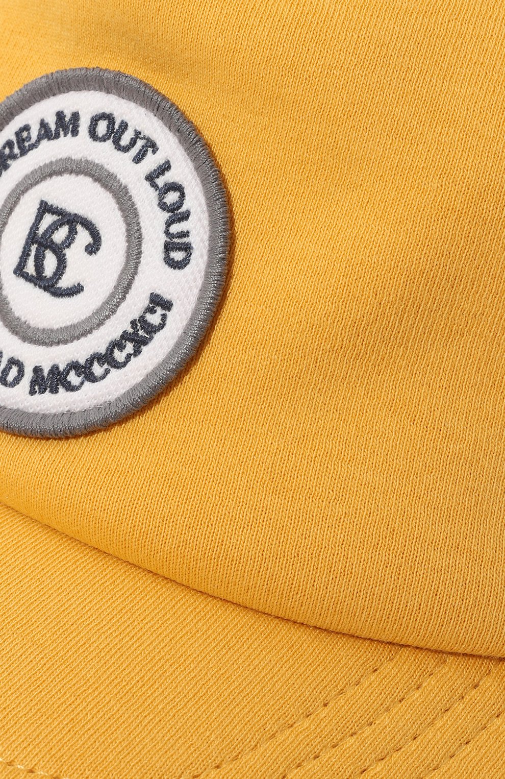 Детская бейсболка BRUNELLO CUCINELLI желтого цвета, арт. BD874W320C | Фото 3 (Материал: Текстиль, Хлопок; Материал сплава: Проставлено; Нос: Не проставлено)