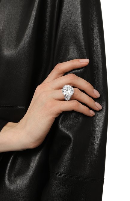 Женское кольцо SASHAVERSE серебряного цвета, арт. RING2/White SS23 | Фото 2 (Материал: Металл)