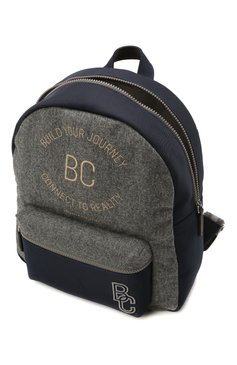 Детская шерстяной рюкзак BRUNELLO CUCINELLI серого цвета, арт. BNPLLB105 | Фото 3 (Материал: Текстиль)