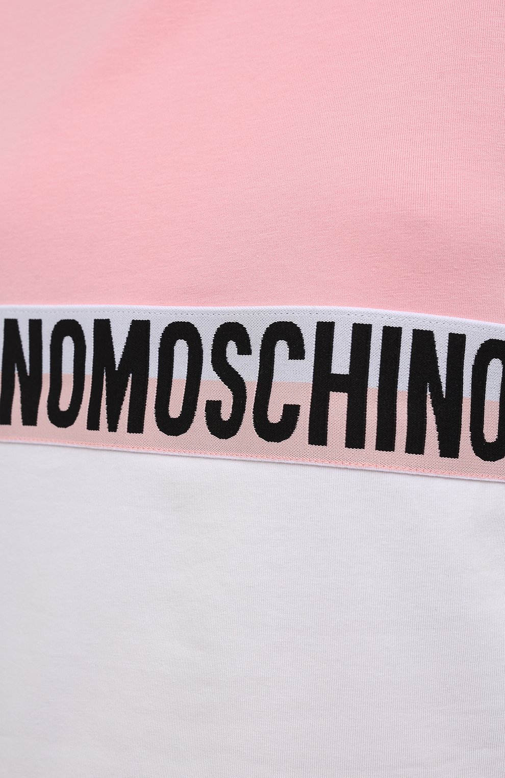 Женская хлопковая футболка MOSCHINO розового цвета, арт. A1919/9021 | Фото 5 (Материал внешний: Хлопок; Женское Кросс-КТ: Футболка-белье)