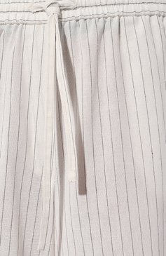 Женские хлопковые брюки RUBAN молочного цвета, арт. RSS23-7.3.54.17 | Фото 5 (Силуэт Ж (брюки и джинсы): Широкие; Длина (брюки, джинсы): Стандартные; Женское Кросс-КТ: Брюки-одежда; Материал внешний: Хлопок; Стили: Кэжуэл)