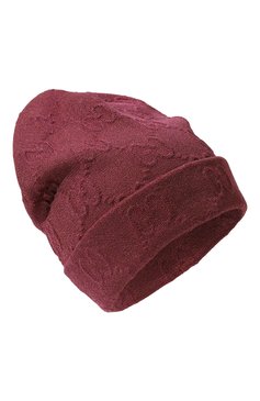 Женская шапка GUCCI розового цвета, арт. 661488 3GACM | Фото 1 (Материал: Текстиль, Пластик, Синтетический материал; Материал сплава: Проставлено; Нос: Не проставлено)