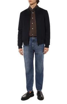Мужская хлопковая рубашка KITON коричневого цвета, арт. UCIH0864311 | Фото 2 (Манжеты: На пуговицах; Воротник: Button down; Принт: Клетка; Рукава: Длинные; Рубашки М: Regular Fit; Случай: Повседневный; Длина (для топов): Стандартные; Материал сплава: Проставлено; Материал внешний: Хлопок; Драгоценные камни: Проставлено; Стили: Кэжуэл)